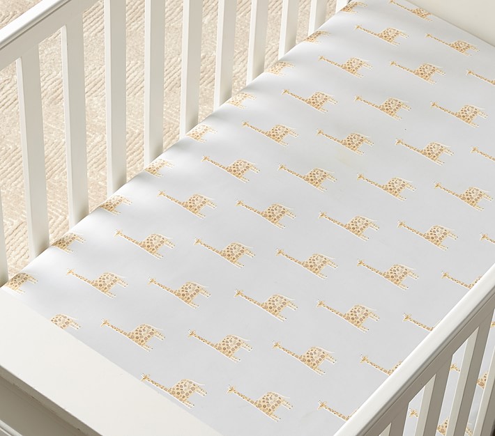 Giraffe shop crib sheet