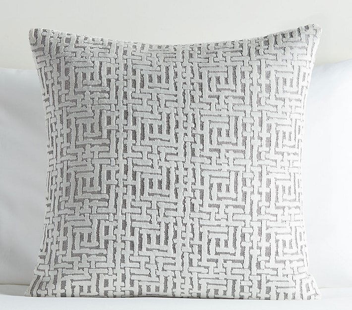 west elm x pbk Jacquard Velvet Modern Throw Pillow Pottery Barn Kids