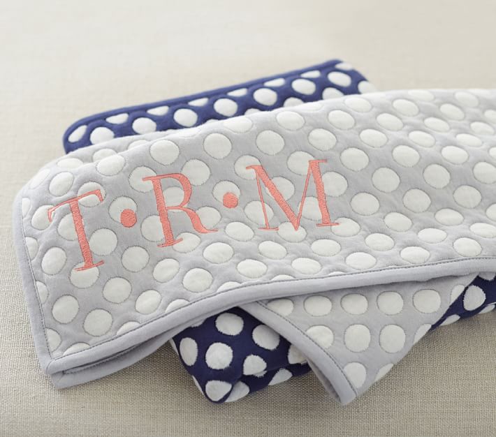 Dot Repeat Jacquard Baby Blanket Pottery Barn Kids