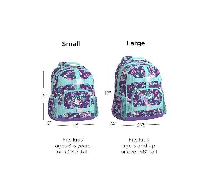 Mackenzie Purple Flower Bouquet Kids Backpack | Pottery Barn Kids