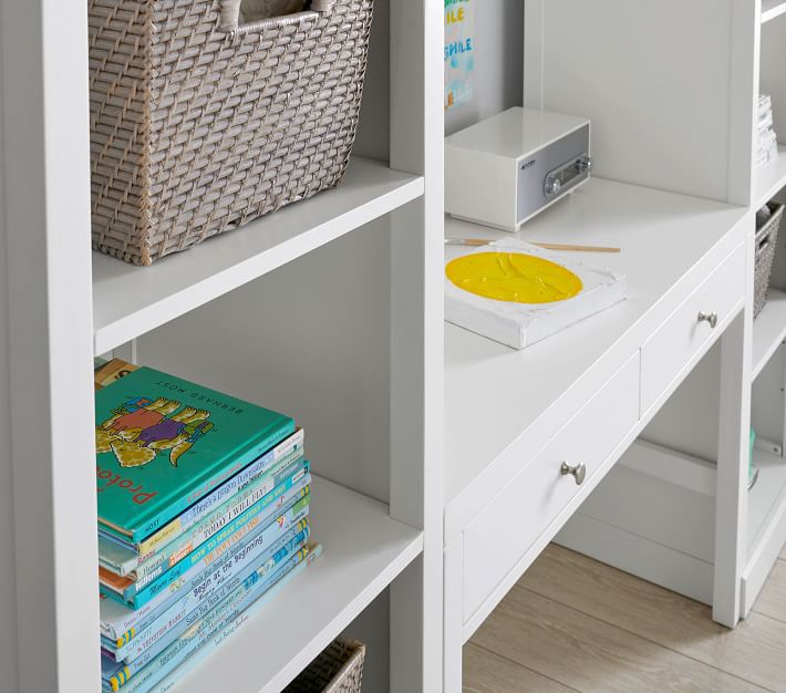 Preston Desk & Storage Wall System, Playroom Storage