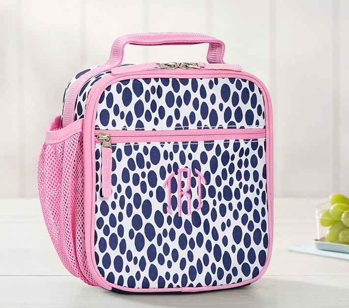 Mackenzie Navy Pink Multi Hearts Lunch Boxes