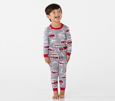 Firetruck Cotton Tight Fit Kids Pajama | Pottery Barn Kids