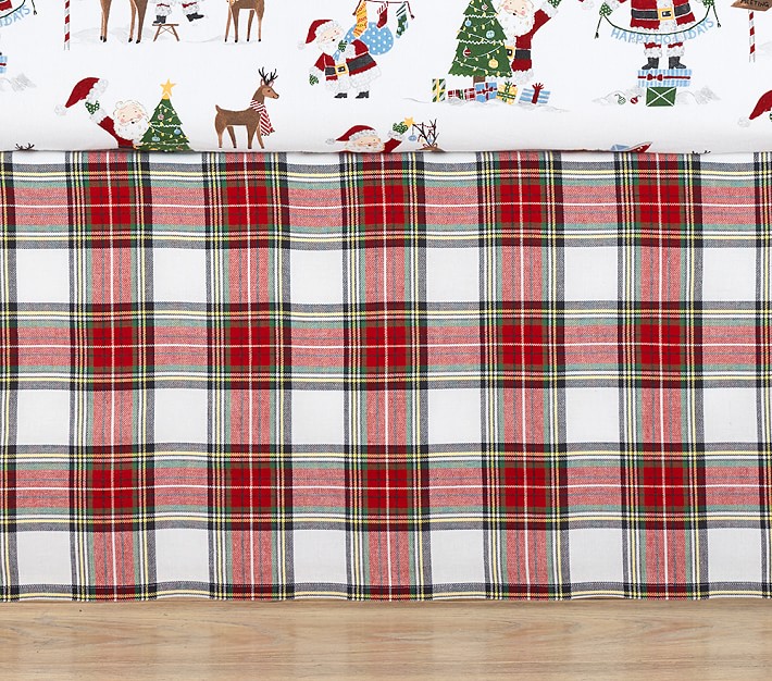 Plaid 2024 crib skirt