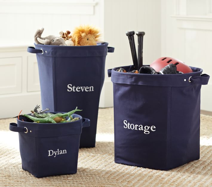 Navy Canvas Storage, Kids Storage