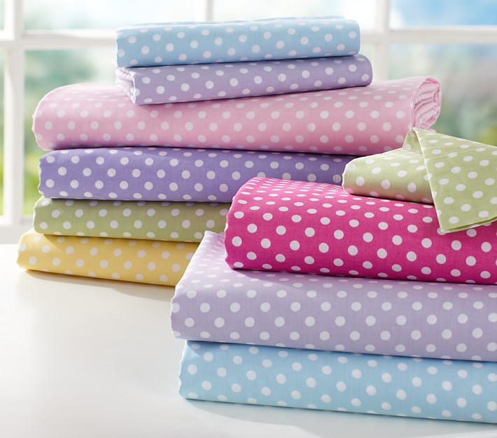 Pottery barn store polka dot sheets