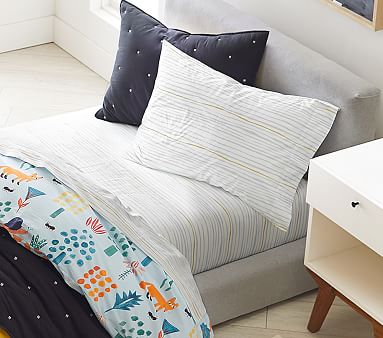 west elm x pbk Timo Modern Kids Upholstered Bed | Pottery Barn Kids