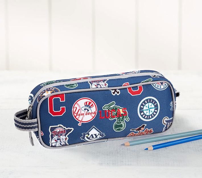 Personalized Embroidered Kids Pencil Box Art Supplies Baseball Sports