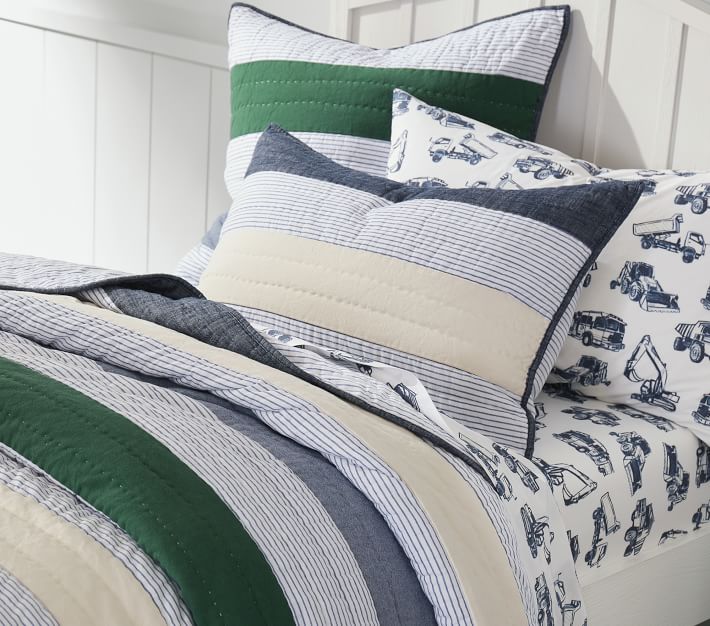 Windward Stripe Boy's Quilt + Sham