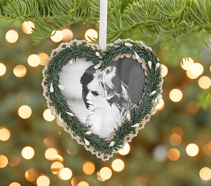Heart Wreath Frame Christmas Ornament