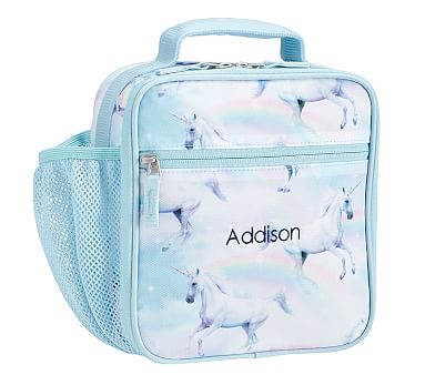 Mackenzie Unicorn Photoreal Classic Kids Lunch Box | Pottery Barn Kids