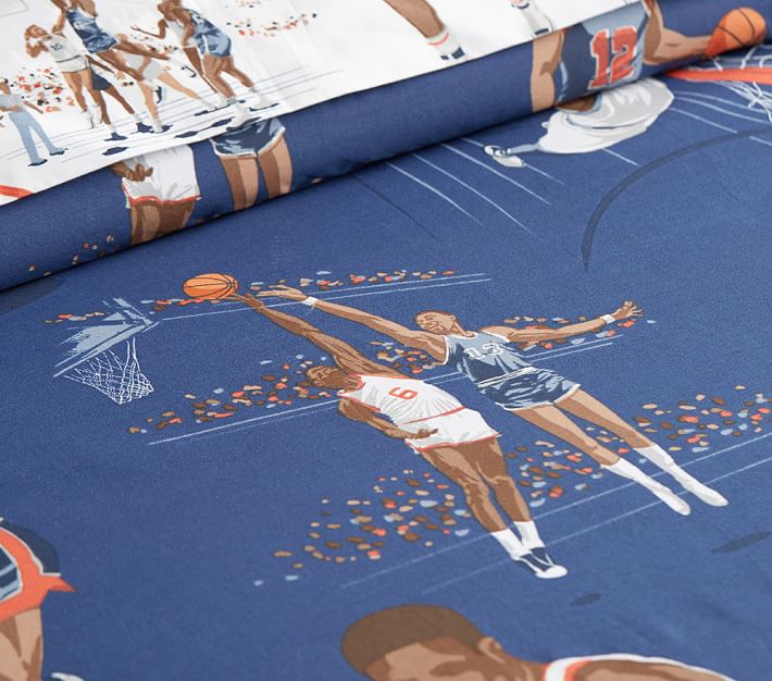 Vintage Basketball Kids' Duvet Cover Pottery Barn Kids