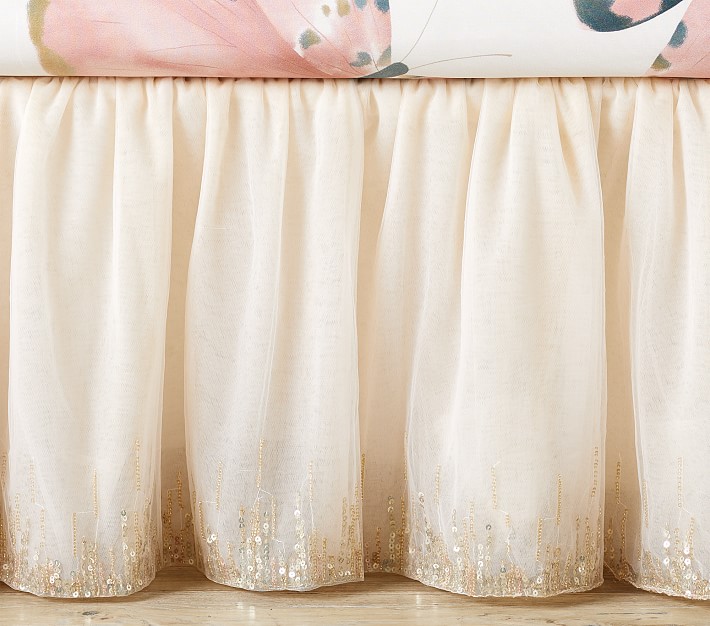 Glitter 2025 crib skirt