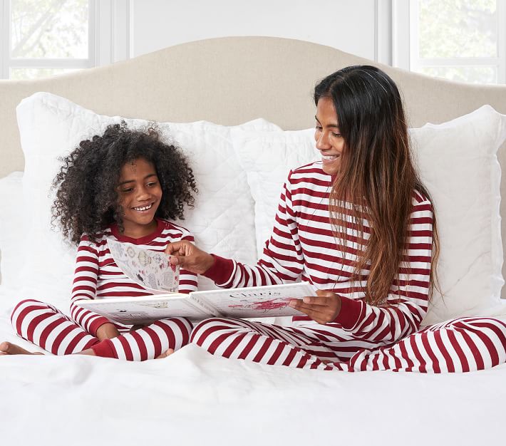 Family christmas 2024 pajamas stripes