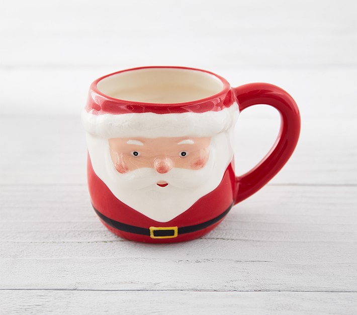 Santa Print Mug on Lego® Mug - Red