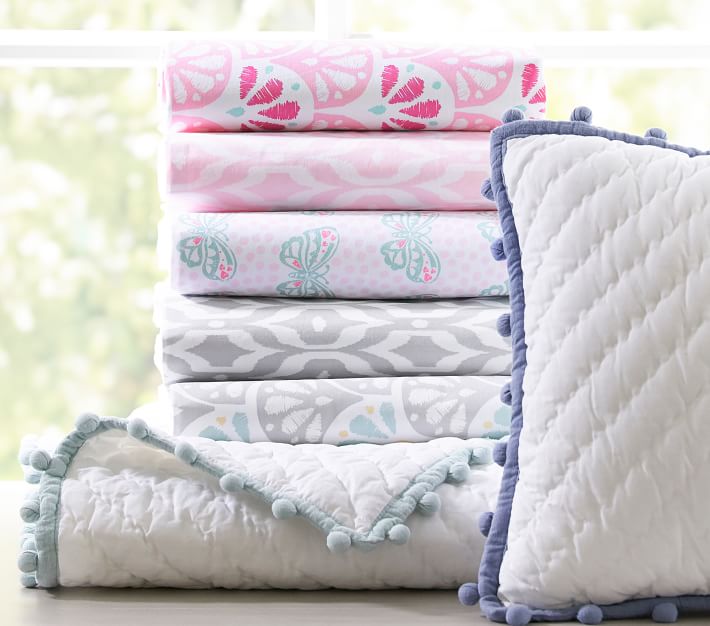 Nora Butterfly Crib Sheets Pottery Barn Kids