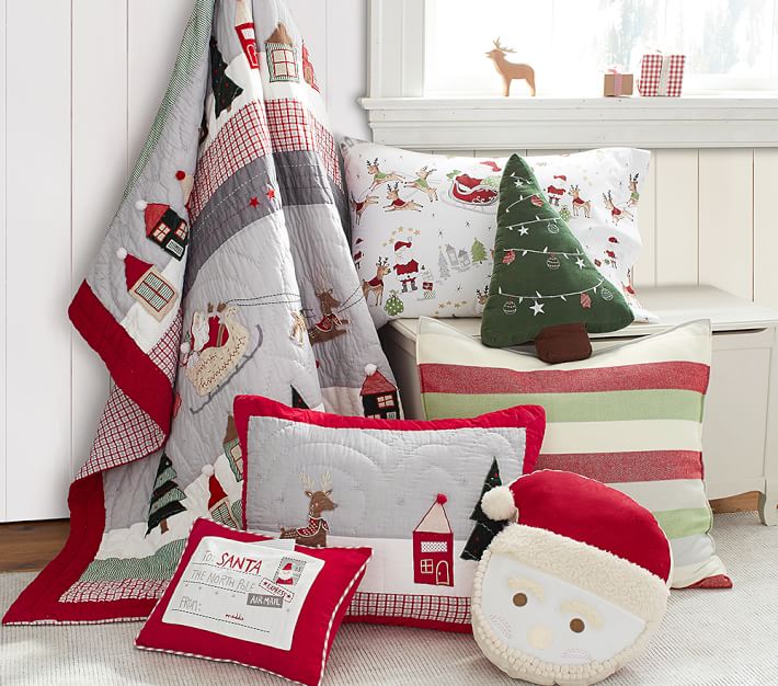 North Pole Flannel Kids' Sheet Set | Pottery Barn Kids