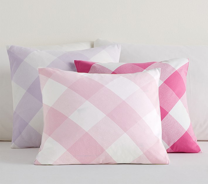 Girls Gingham Canvas Nursery Throw Pottery Barn Kids