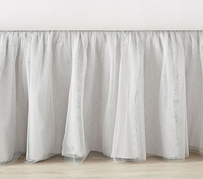 Gold Dot Tulle Kids Bed Skirt Pottery Barn Kids