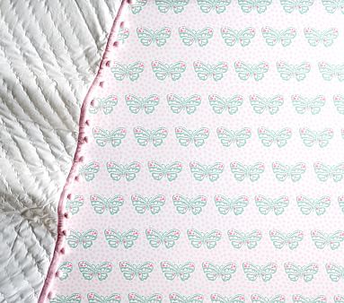 Nora Butterfly Crib Sheets | Pottery Barn Kids