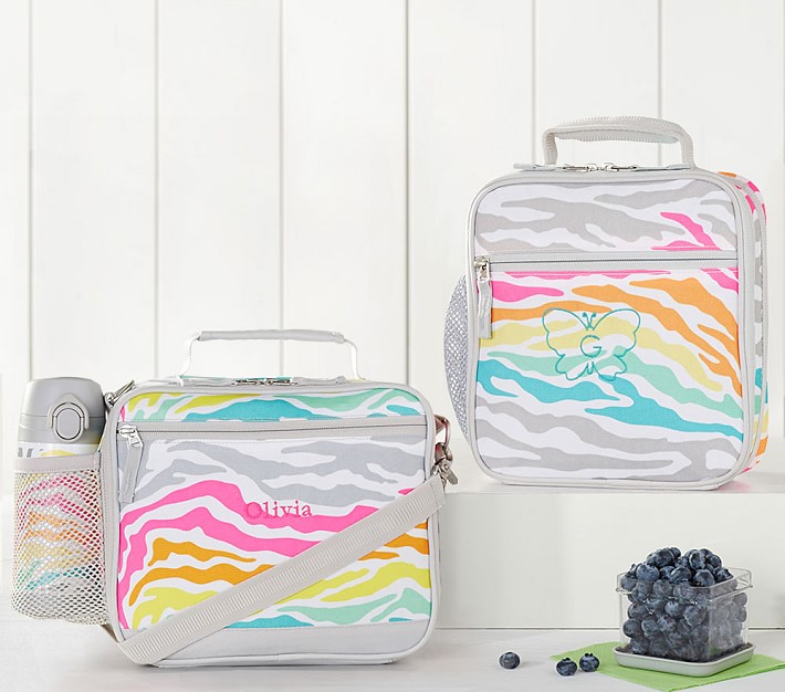 Rainbow Zebra Kids Lunch Box Pottery Barn Kids