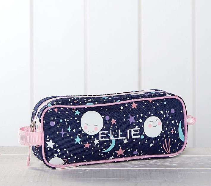 Mackenzie Pink Navy Glow-in-the-Dark Moons Girls Backpacks