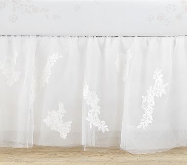 Lace cheap crib skirt