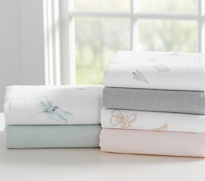 Monique Lhuillier Organic Baby Swaddle Set Pottery Barn Kids