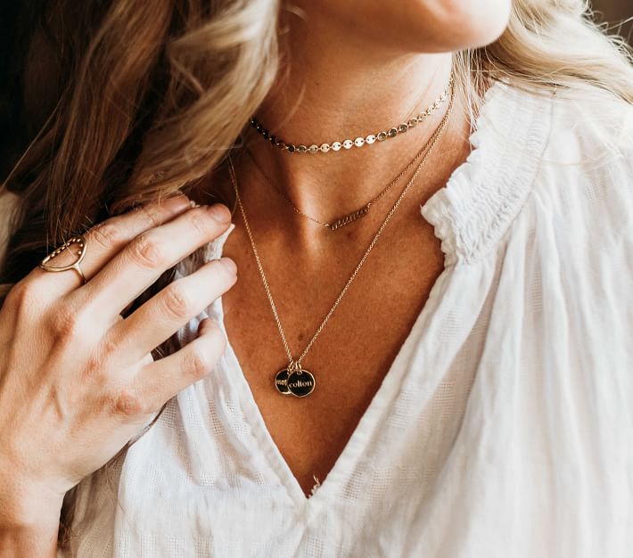 Tiny charm necklace online