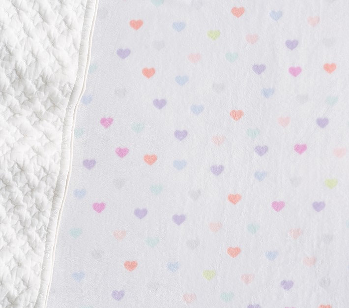 Chamois Multi Heart Crib Sheets Pottery Barn Kids