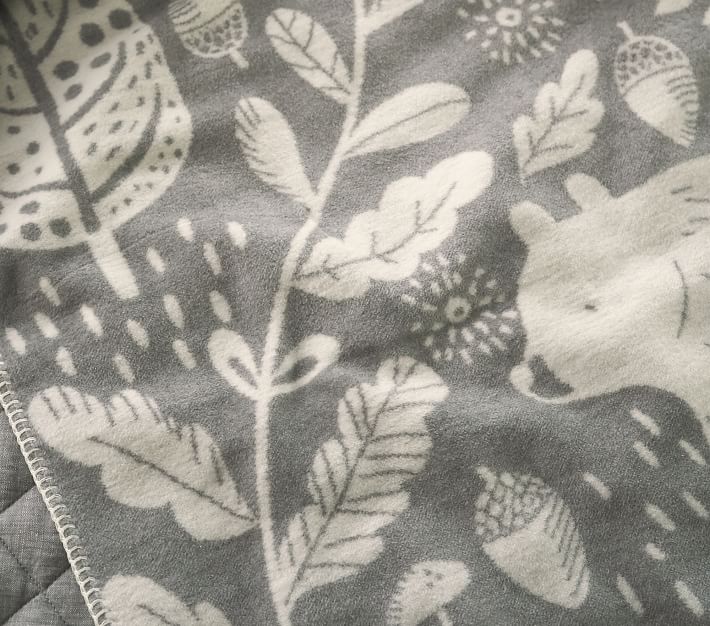 Woodland Fuzzy Baby Blankets Pottery Barn Kids