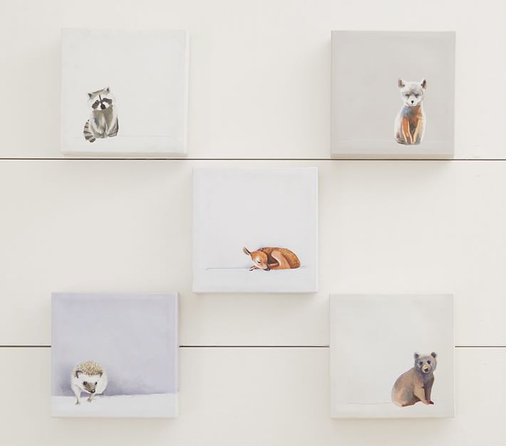 Baby Animals Framed Wall Art Set of 5 Pottery Barn Kids