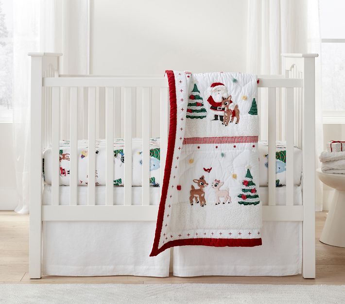 Pottery barn christmas crib sheet hotsell