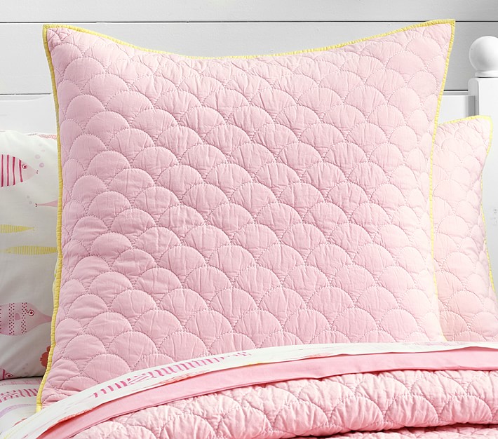 Stitched Reversible Euro Quilted Kids' Pillow Sham | Pottery Barn Kids