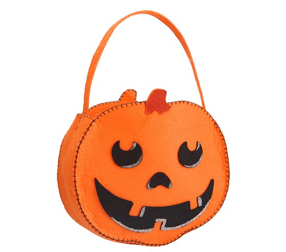 Pumpkin Felt Trick Or Treat Bag | Pottery Barn Kids