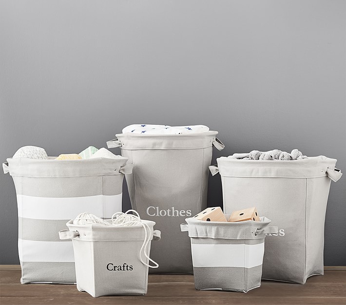 Gray Canvas Storage Kids Storage Pottery Barn Kids