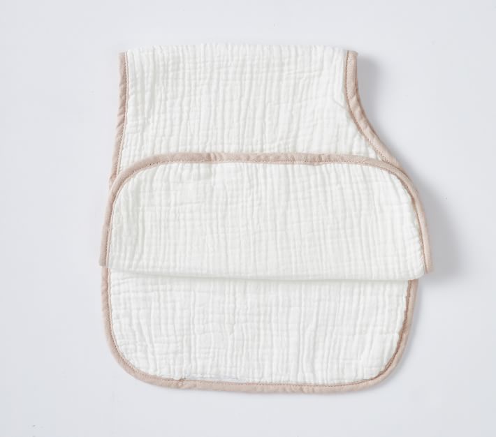 Muslin Linen Trim Burp Cloth Pottery Barn Kids