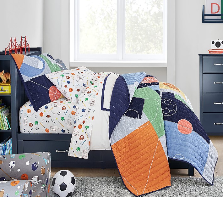 Pottery barn 2025 sports bedding