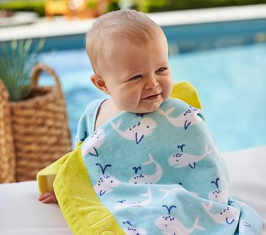 Allover Whale Baby Beach Wrap | Pottery Barn Kids