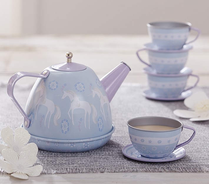 Unicorn tin best sale tea set