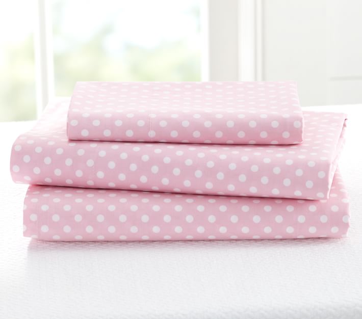 Organic Mini Dot Sheet Set | Pottery Barn Kids