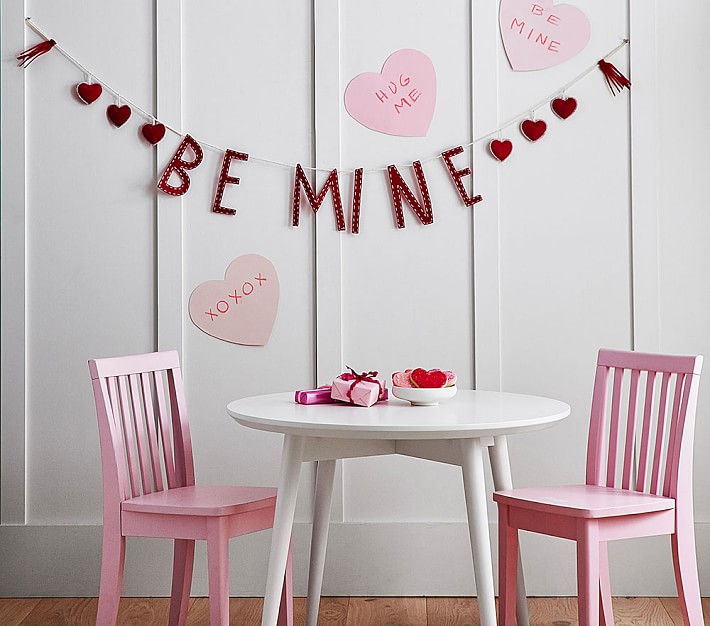 Valentine's Day Be Mine Garland | Valentine's Day Home Decor | Pottery ...