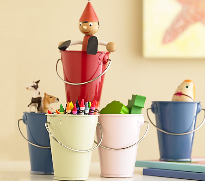 Small Buckets- Set of 6, Kids Storage