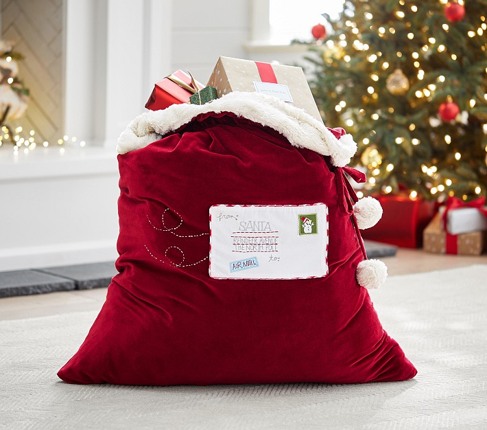 North Pole Air Mail Christmas Santa Bag - Personalized Christmas Sack