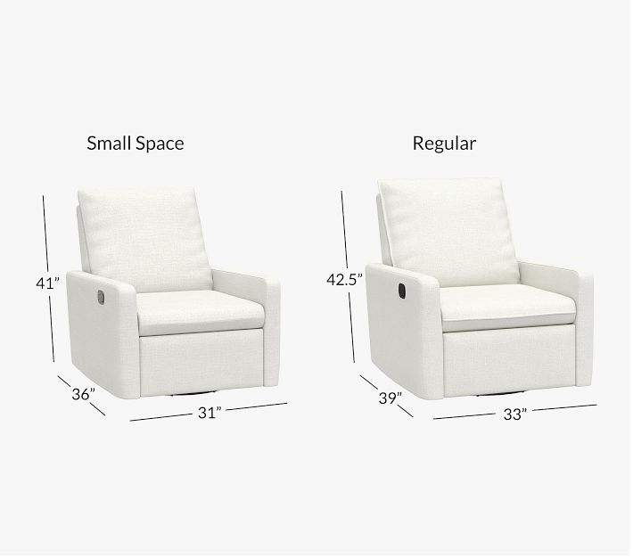 Paxton Small Spaces Manual & Power Swivel Recliner Pottery Barn Kids