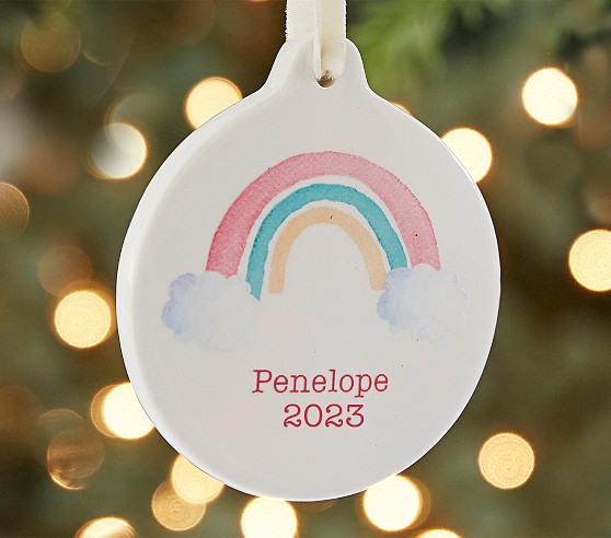 Ceramic Disc Christmas Ornaments | Pottery Barn Kids