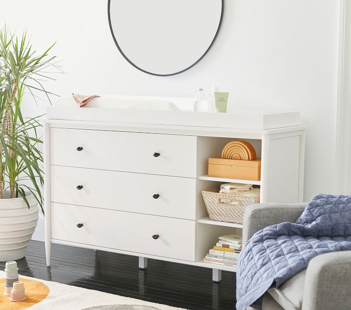 Benton ExtraWide Nursery Dresser & Topper Set Pottery Barn Kids