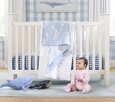 Nature Baby Seren Set Muslin - Blue Whale