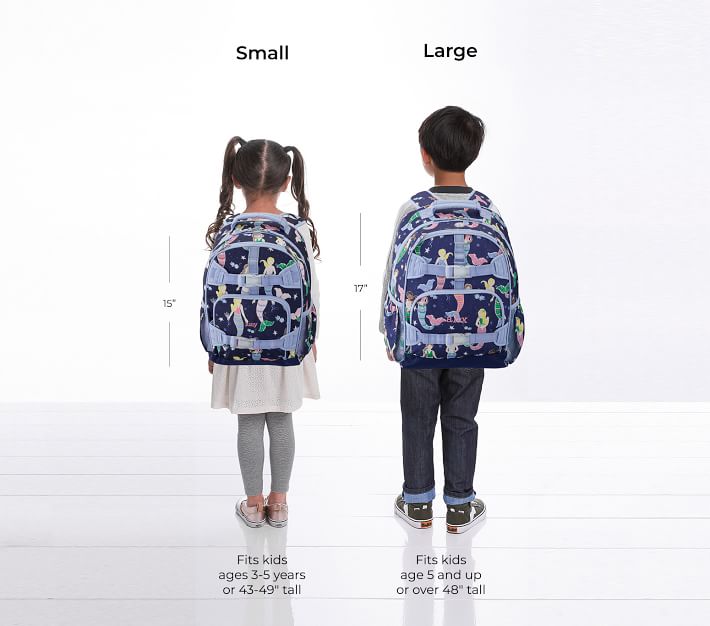 Pottery barn kids backpack sizes sale