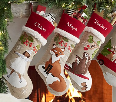 Pottery barn hot sale kids woodland stocking